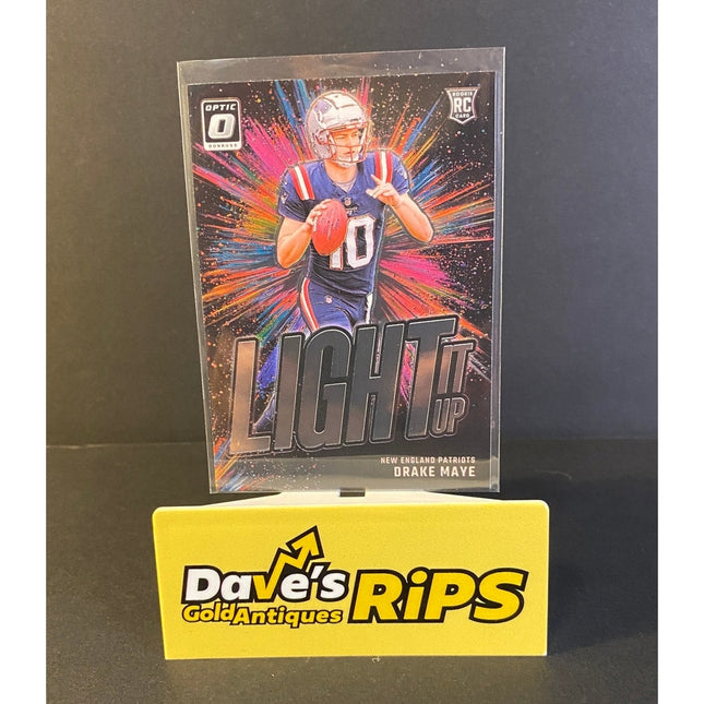 Drake Maye 24 Donruss Optic 7 Patriots Light It Up