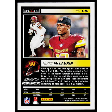 Terry McLaurin 2022 Panini Select #198 Washington Commanders