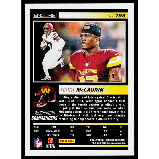 Terry McLaurin 2022 Panini Select #198 Washington Commanders