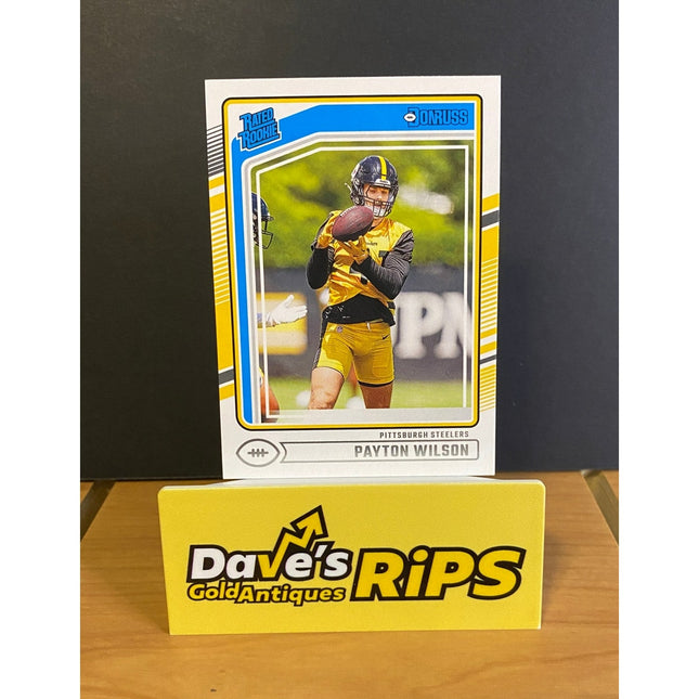 Payton Wilson 2024 Donruss #342 Rated Rookie RC Card Pittsburgh Steelers