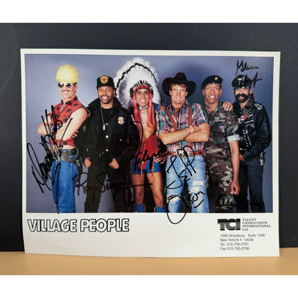 The Village People Signed 8x10 Color Photo w/ 4 Bonus Photos No COA