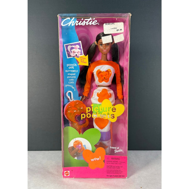 Mattel 2000 Christie Picture Pockets African American Friend of Barbie Doll NIB