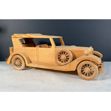 Handmade 1930s Packard Wooden Model Car 17" Custom Built Kaye's Toy Shop Working