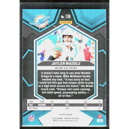 Jaylen Waddle 2024 Panini Mosaic Mosaic #138 Miami Dolphins
