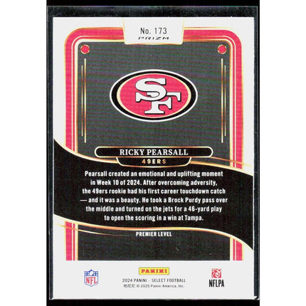 Ricky Pearsall 2024 Panini Select #173 RC San Francisco 49ers