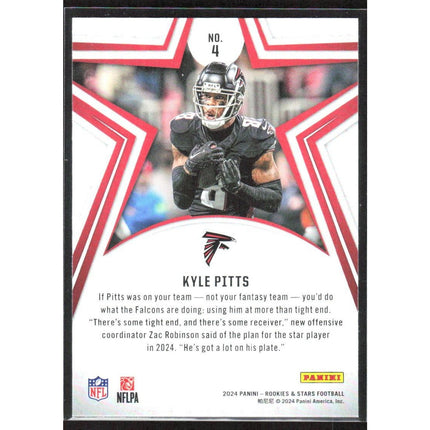 Kyle Pitts 2024 Panini Rookies & Stars Longevity #4 Atlanta Falcons