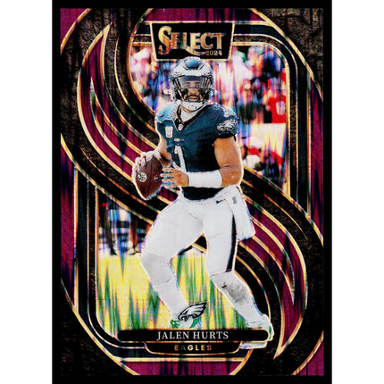Jalen Hurts 2024 Panini Select Purple Shock 240/360 #165 SN Premier Eagles