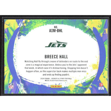 Breece Hall 2024 Panini Rookies & Stars Artistry in Motion #AIM-BHL Jets