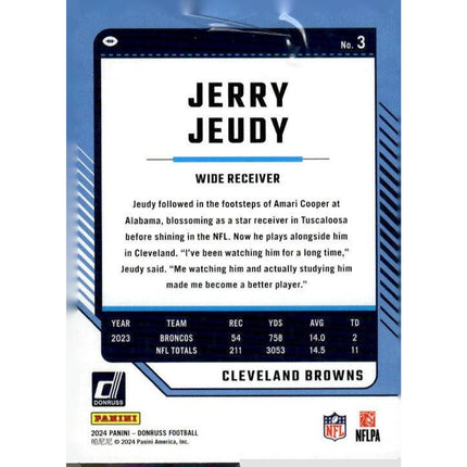 Jerry Jeudy 2024 Donruss #3 Cleveland Browns