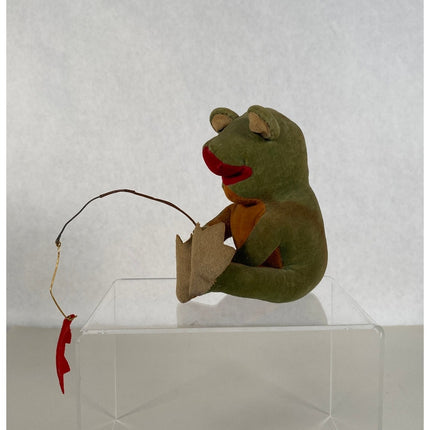 Vintage Dakin Dream Pets “Fishin’ Frog” Plush Japan