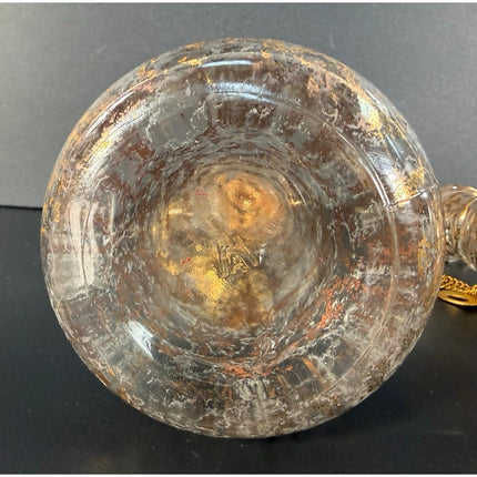 Vintage Hazel Atlas Glass Oil & Vinegar Cruet – Gold Leaf – 5" Tall