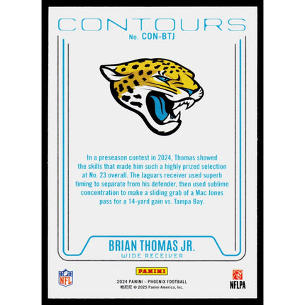 Brian Thomas Jr. 2024 Panini Phoenix Contours Blue #CON-BTJ Jacksonville Jaguars
