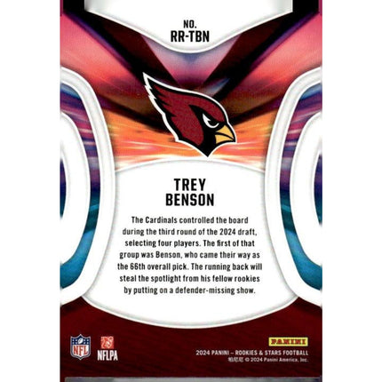 Trey Benson 2024 Panini Rookies & Stars Rookie Rush Longevity #RR-TBN Cardinals