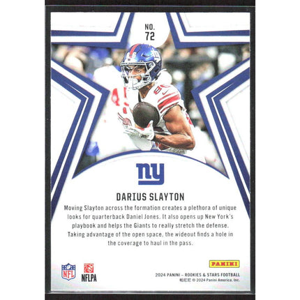 Darius Slayton 2024 Panini Rookies & Stars #72 New York Giants