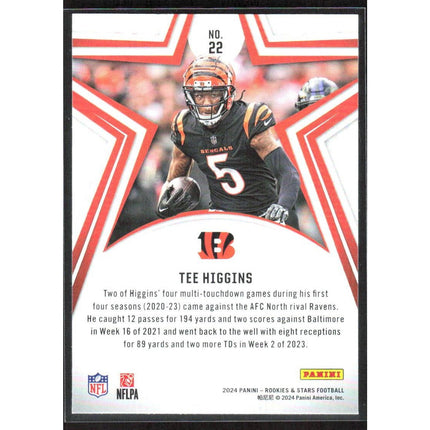 Tee Higgins 2024 Panini Rookies & Stars #22 Cincinnati Bengals
