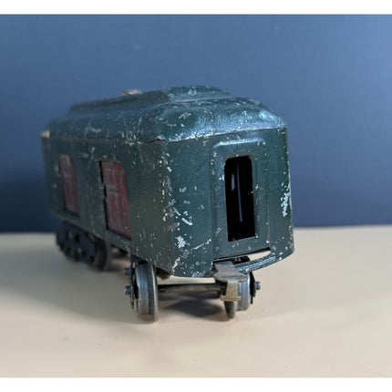 Early Lionel Dark Green Baggage Car 7" Vintage Train Car