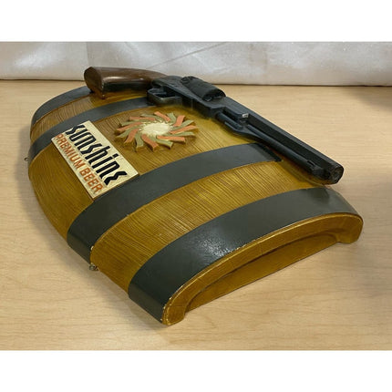 Vintage Sunshine Premium Beer Plaster Sign “A Son-Of-A-Gun Beer” Bar Advertising