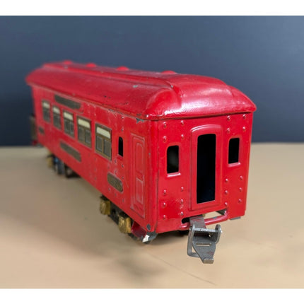 Ives 142 Pullman Observation Car 10" Vintage Tin Train Car
