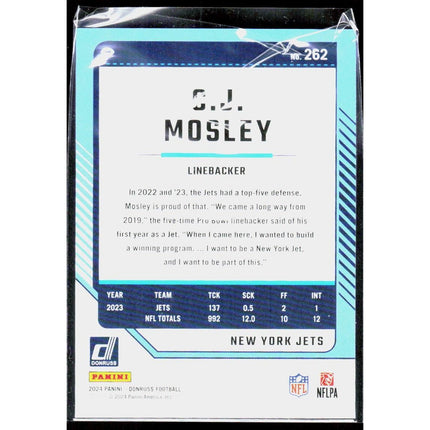 C.J. Mosley 2024 Donruss Press Proof Blue #262 New York Jets