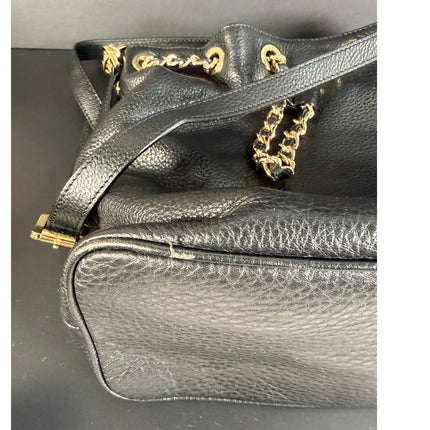 Michael Kors Frankie Soft Black Handbag Tote Shoulder Bag MSRP $298