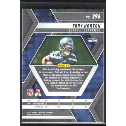 Tory Horton 2025 Panini Mosaic #396 RC Seattle Seahawks