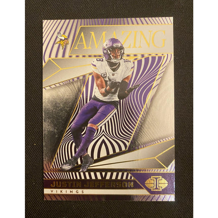 Justin Jefferson 2024 Panini Illusions #16 Amazing Insert Vikings