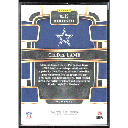 CeeDee Lamb 2023 Panini Select Silver Prizms #29 Dallas Cowboys