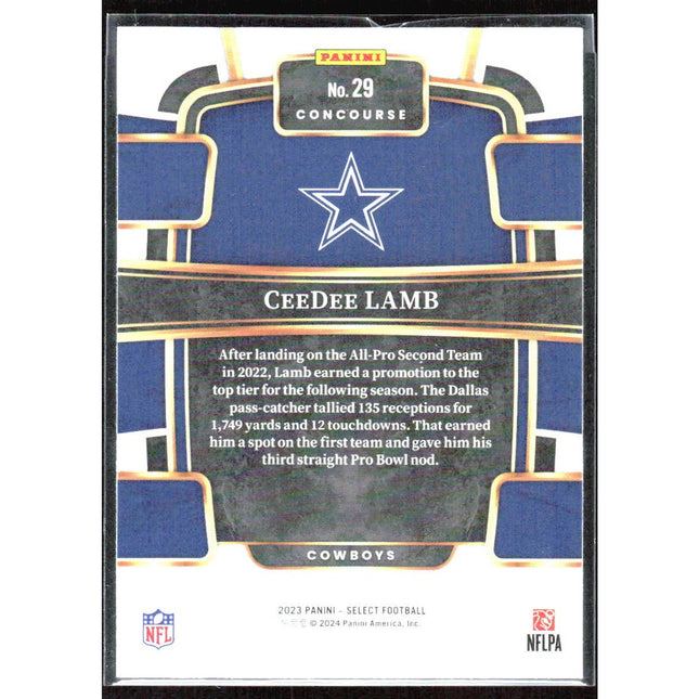 CeeDee Lamb 2023 Panini Select Silver Prizms #29 Dallas Cowboys