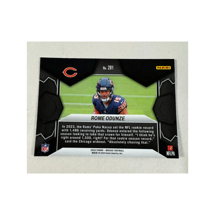 2024 Panini Mosaic Rome Odunze RC #281 NFL Debut Rookie Card Bears