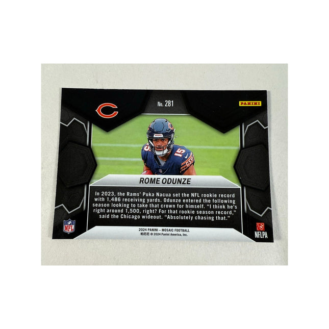 2024 Panini Mosaic Rome Odunze RC #281 NFL Debut Rookie Card Bears