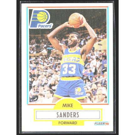Mike Sanders 1990-91 Fleer #80 Indiana Pacers