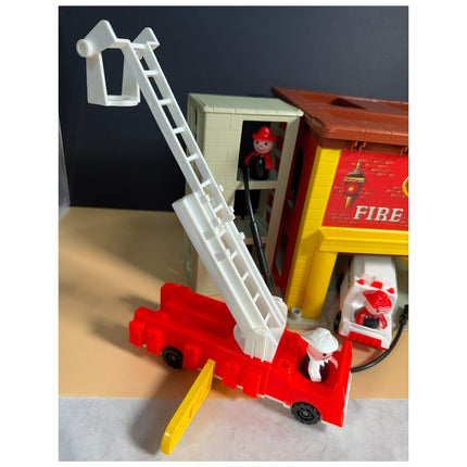Fisher-Price Fire Station Complete with Original Box Vintage Play Family Toy