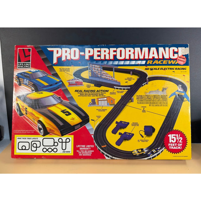 Life-Like Racing Pre-Performance HO Electric Racing Set 9665 NIB Car Track Set
