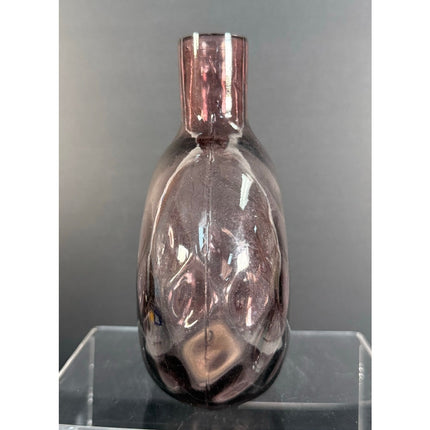 Clevenger Brothers 6" Purple Amethyst Flask Vintage Glass Bottle Collectible