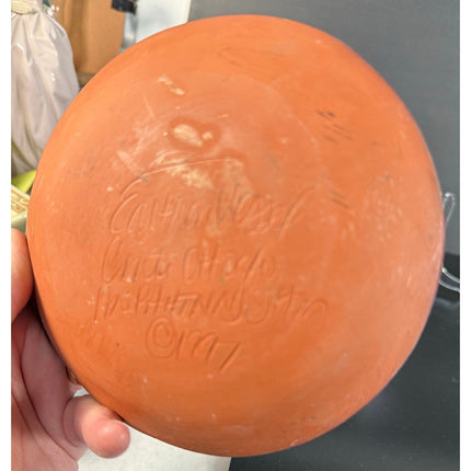 Redware Flower Dish Plate – Earthen Vessel Cincinnati Ohio – 1997