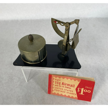 Desktop Postal Stamp Dispenser & Scale – Vintage Office Collectible