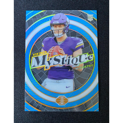 2024 Panini Illusions J.J. McCarthy Vikings #8 Mystique Light Blue RC