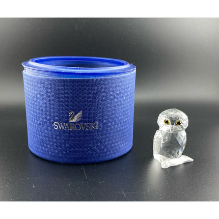 2009 Swarovski Crystal Small Owl Figurine #100319 Original Container Collectible