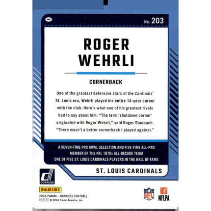 Roger Wehrli 2024 Donruss #203 St. Louis Cardinals
