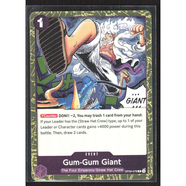 Gum-Gum Giant (Reprint) Premium Booster -The Best- Vol. 2 #OP09-078 Rare