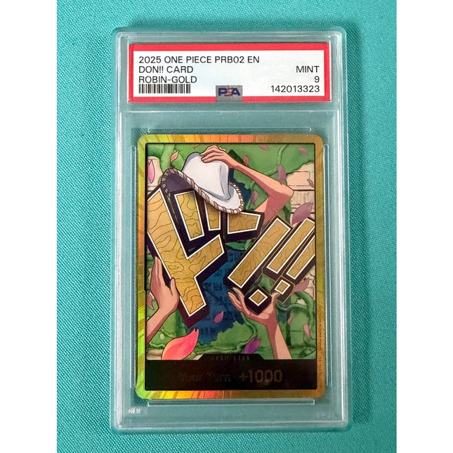 2025 One Piece PRB02 EN Don!! Card Nico Robin Gold Mint PSA 9