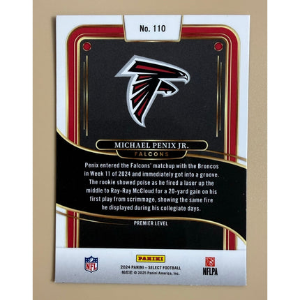 2024 Panini Select Rookie Card Michael Penix Jr. #110