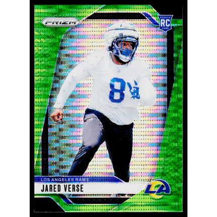 Jared Verse 2024 Panini Prizm Neon Green Pulsar #341 RC Los Angeles Rams