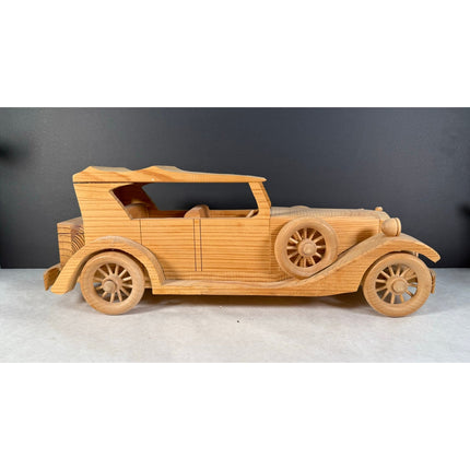 Handmade 1930s Packard Wooden Model Car 17" Custom Built Kaye's Toy Shop Working
