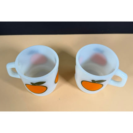 Vintage Anchor Hocking Orange Fruit Coffee Milk Mug