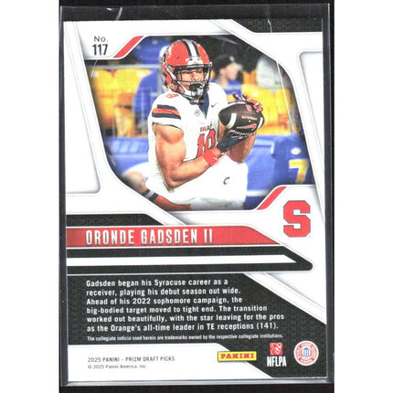 Oronde Gadsden II 2025 Panini Prizm Draft Picks #117 Syracuse Orange