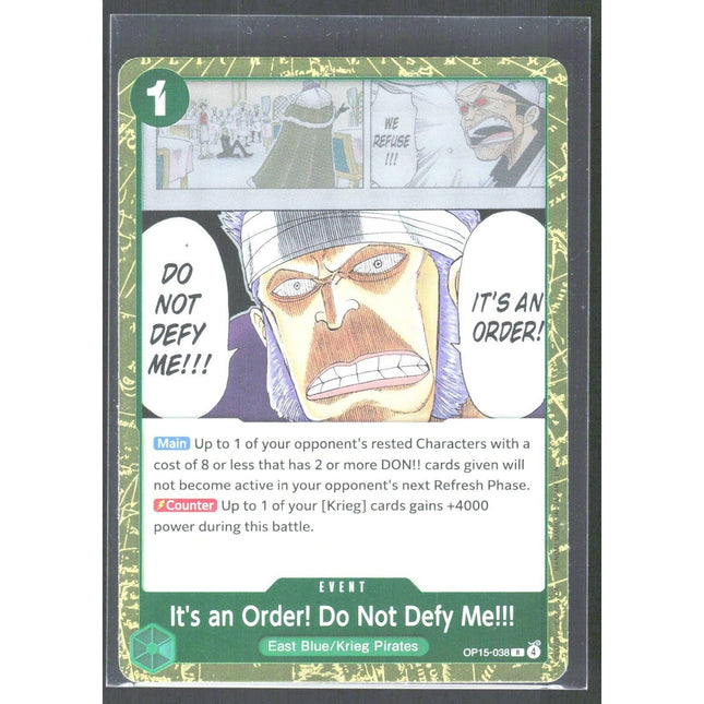 It's an Order! Do Not Defy Me!!! Adventure on Kami's Island #OP15-038 Rare