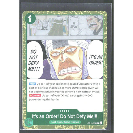 It's an Order! Do Not Defy Me!!! Adventure on Kami's Island #OP15-038 Rare