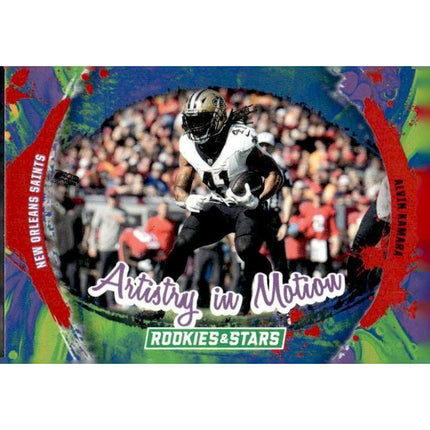 Alvin Kamara 2024 Panini Rookies & Stars Artistry in Motion #AIM-AKA Saints