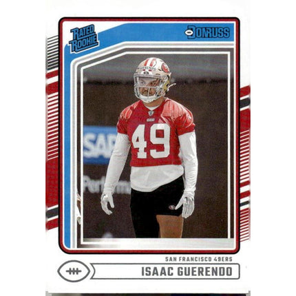 Isaac Guerendo 2024 Donruss Press Proof Blue #336 RC San Francisco 49ers